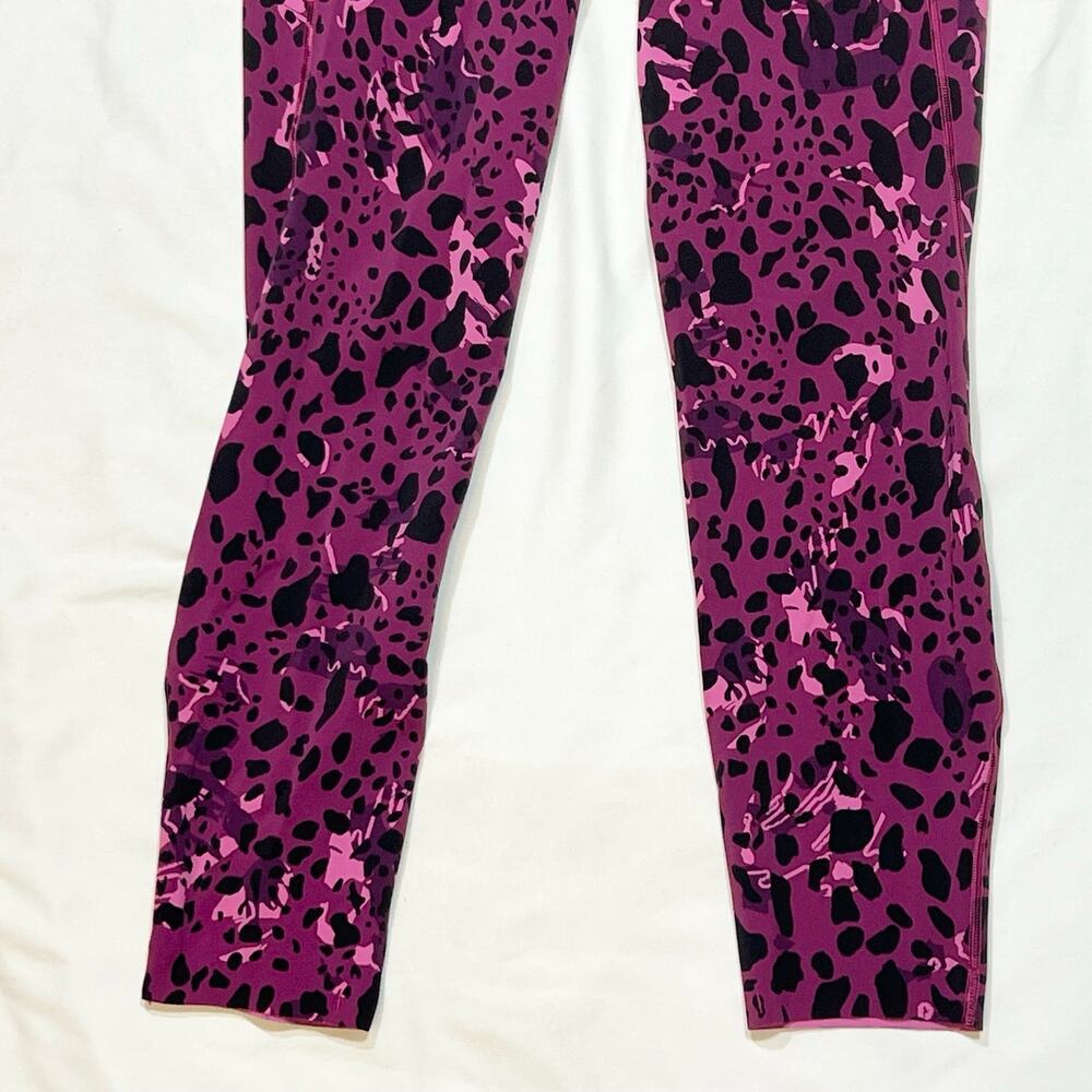 Lululemon Align Pant Leggings With Pockets Women 4 Pink Leopard Print 25 Inseam - Picture 4 of 6